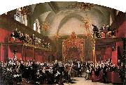 George Hayter The Trial of Queen Caroline in the House of Lords 1820 oil painting